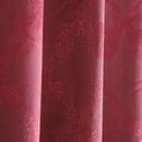 Cotton Jacquard Burgundy Self Design Curtain with Grommets