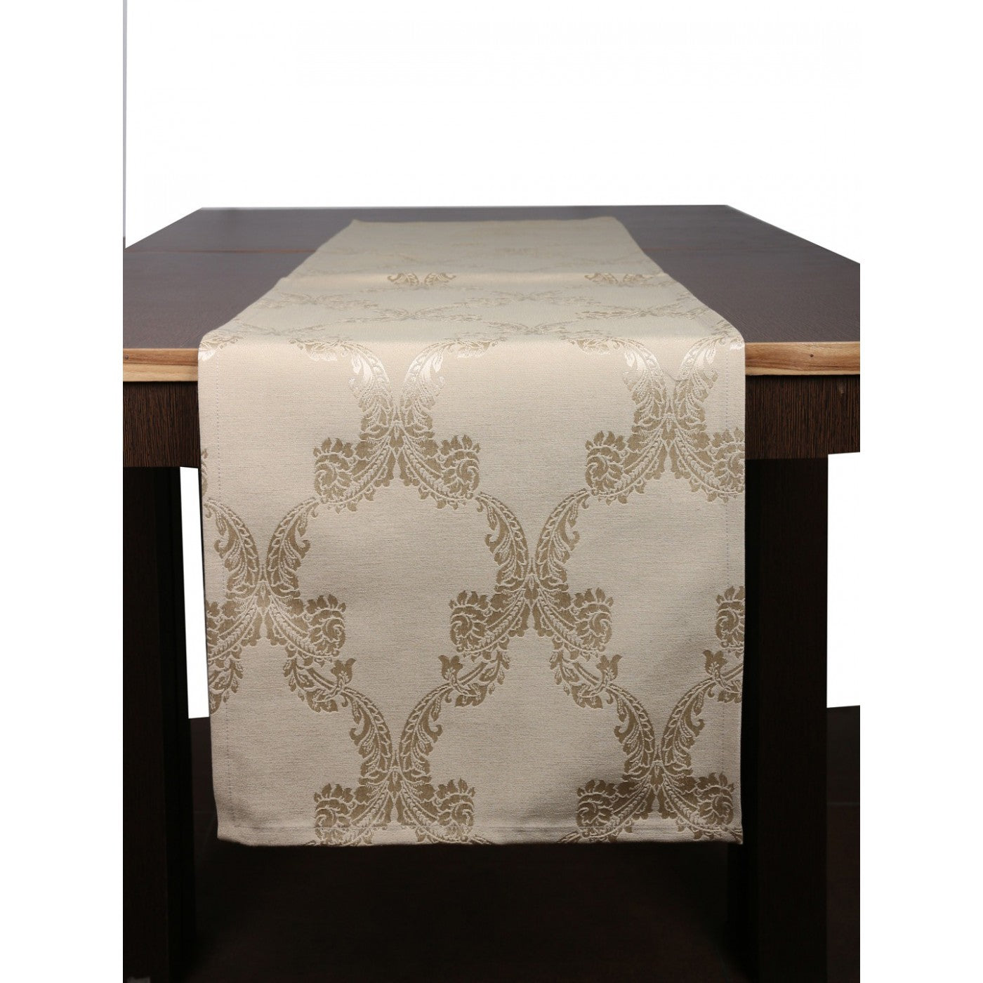 Sophisticated Elegance Ogee Jacquard Table Runner for Timeless Dining Décor