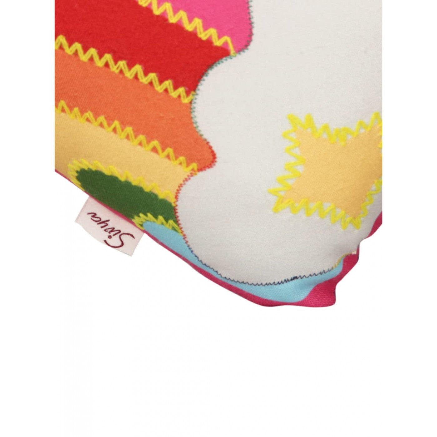 Radiant Love Printed Rainbow Heart Stuffed Cushion for kids