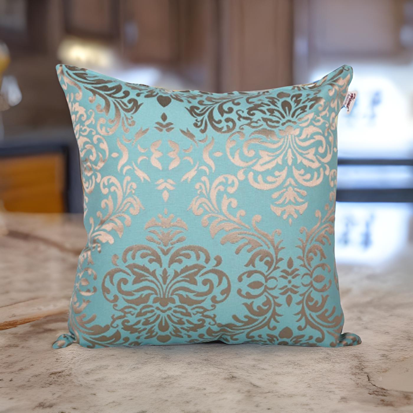 Royal Damask Elegance: Cotton Jacquard Cushion Covers