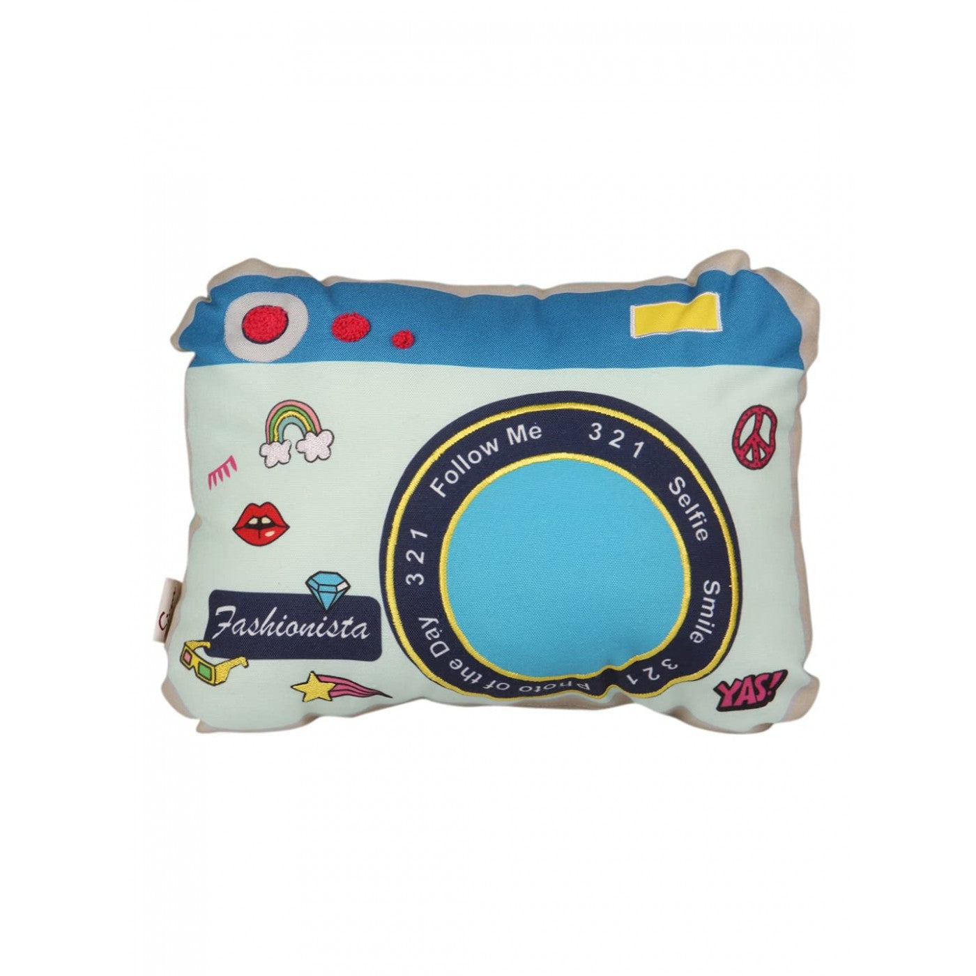 Insta-Cushion Delight: Printed Instagram Theme Camera Stuffed Cushion