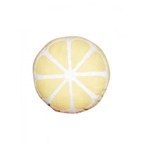 Zesty Elegance Printed Lemonish Shape Cushions with Citrusy Embroidery