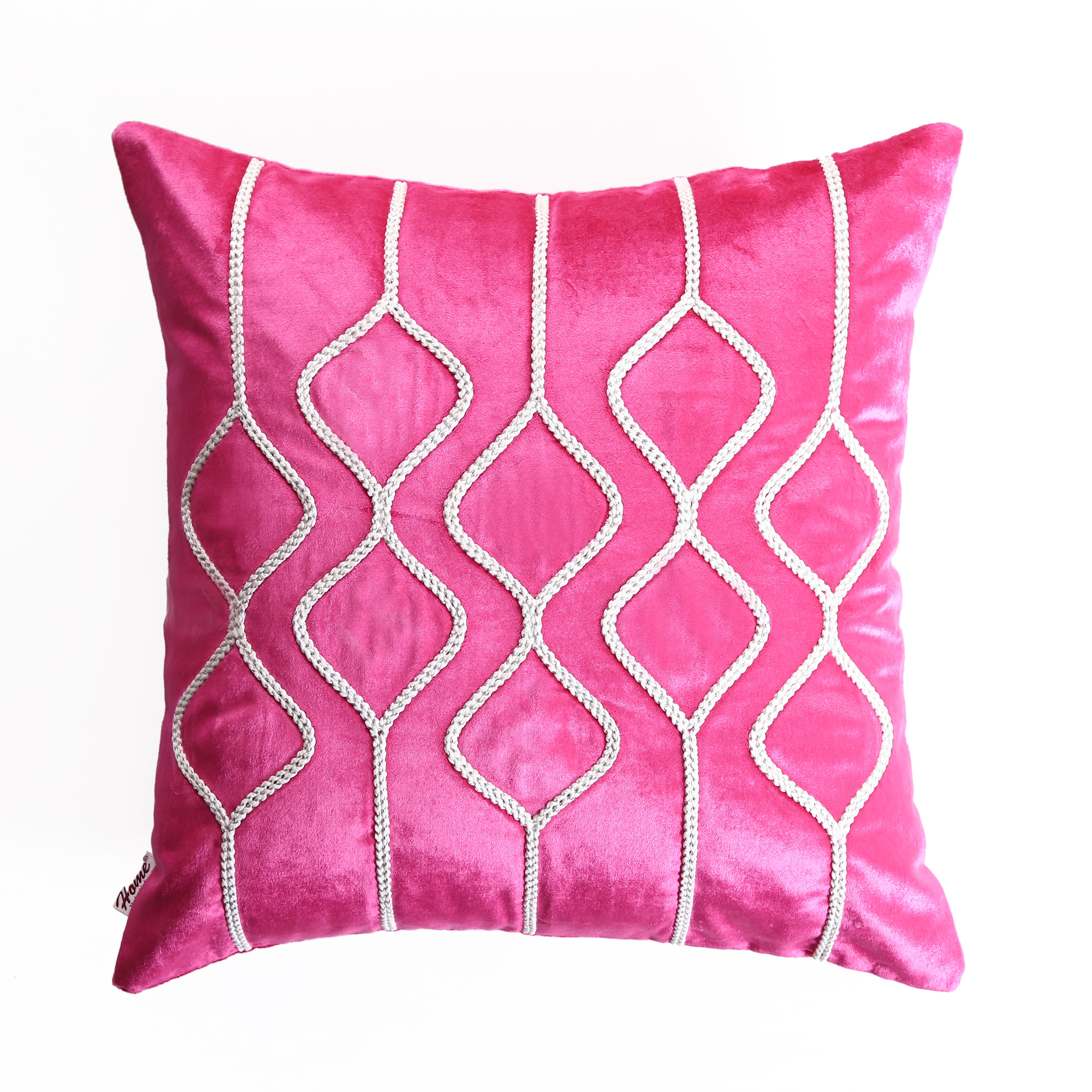 Fuchsia Fusion Ogee Elegance 16x16 Inches Cushion Cover