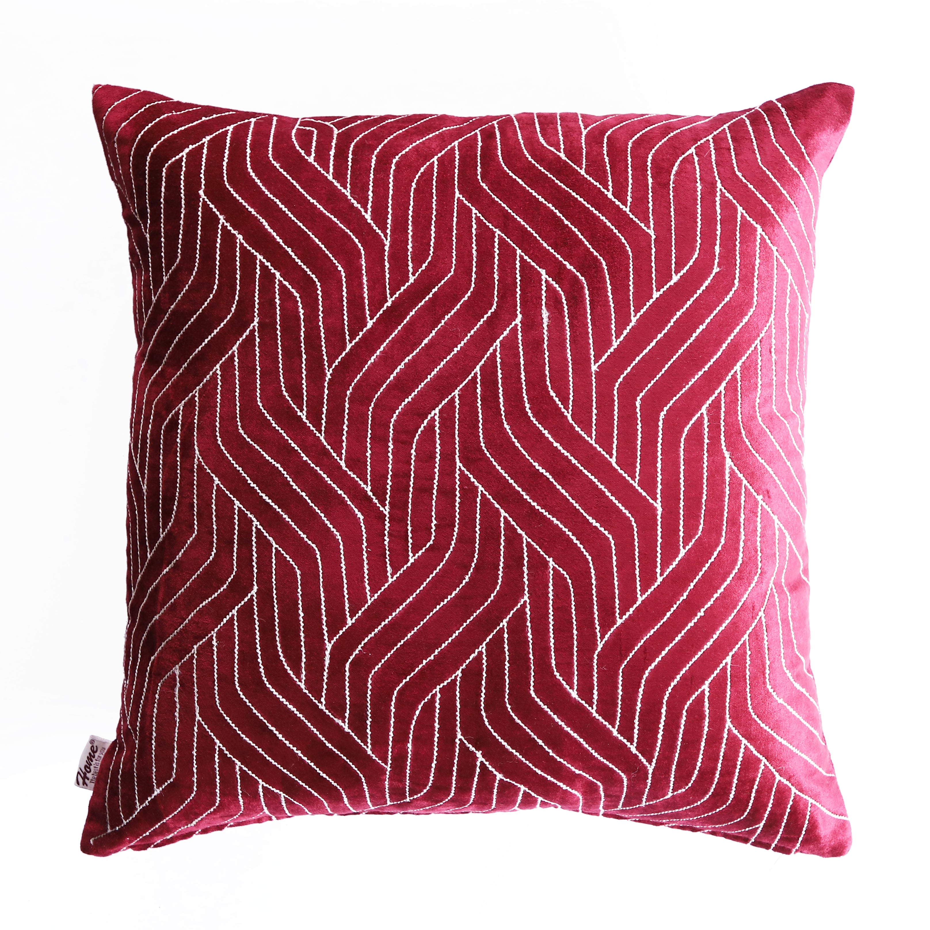 Petal Bliss Interlace Stripes Design 18x18 Inch Cushion Cover