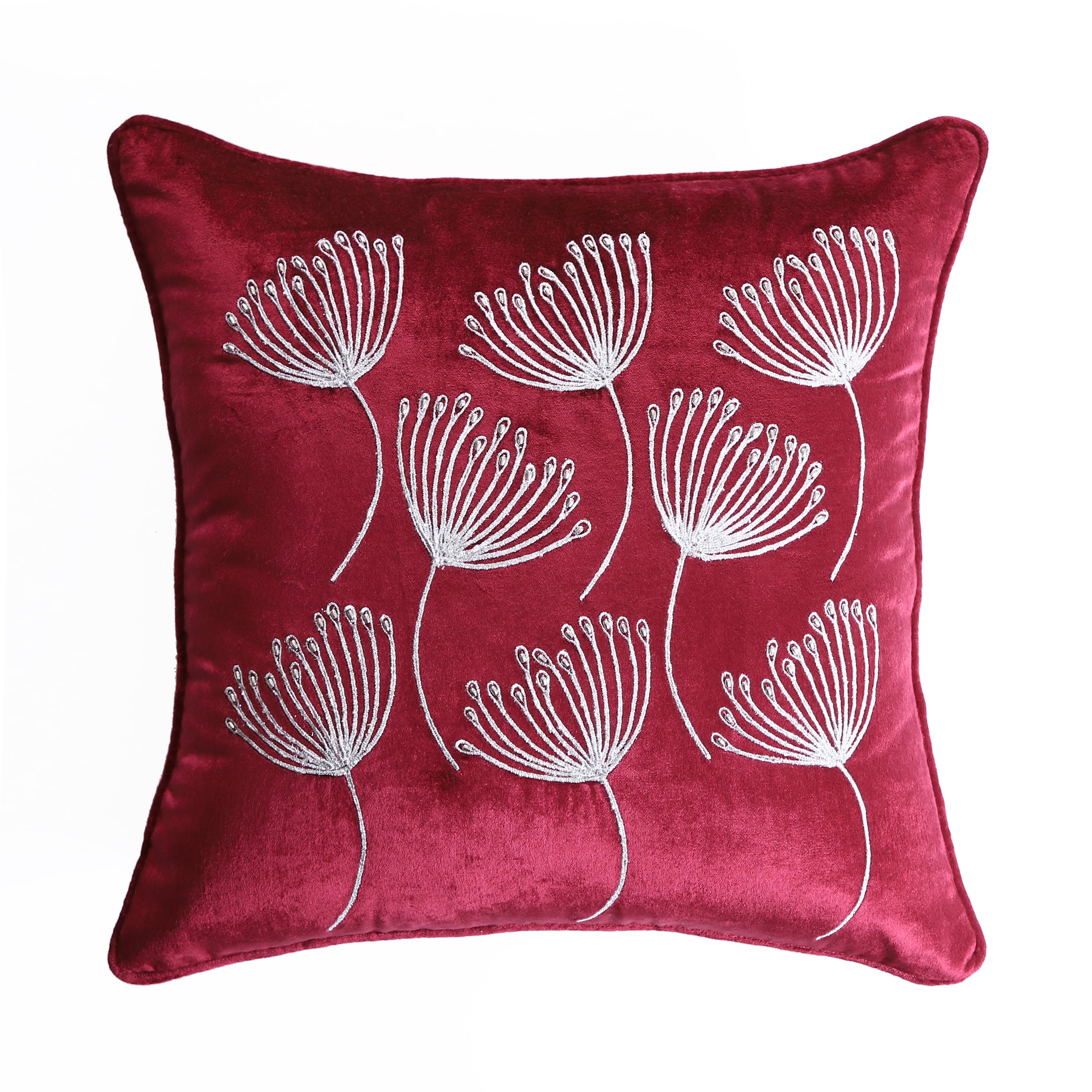 Petal Bliss Abstract Dandelion Design with Piping 16x16 Inch Cushion Cover