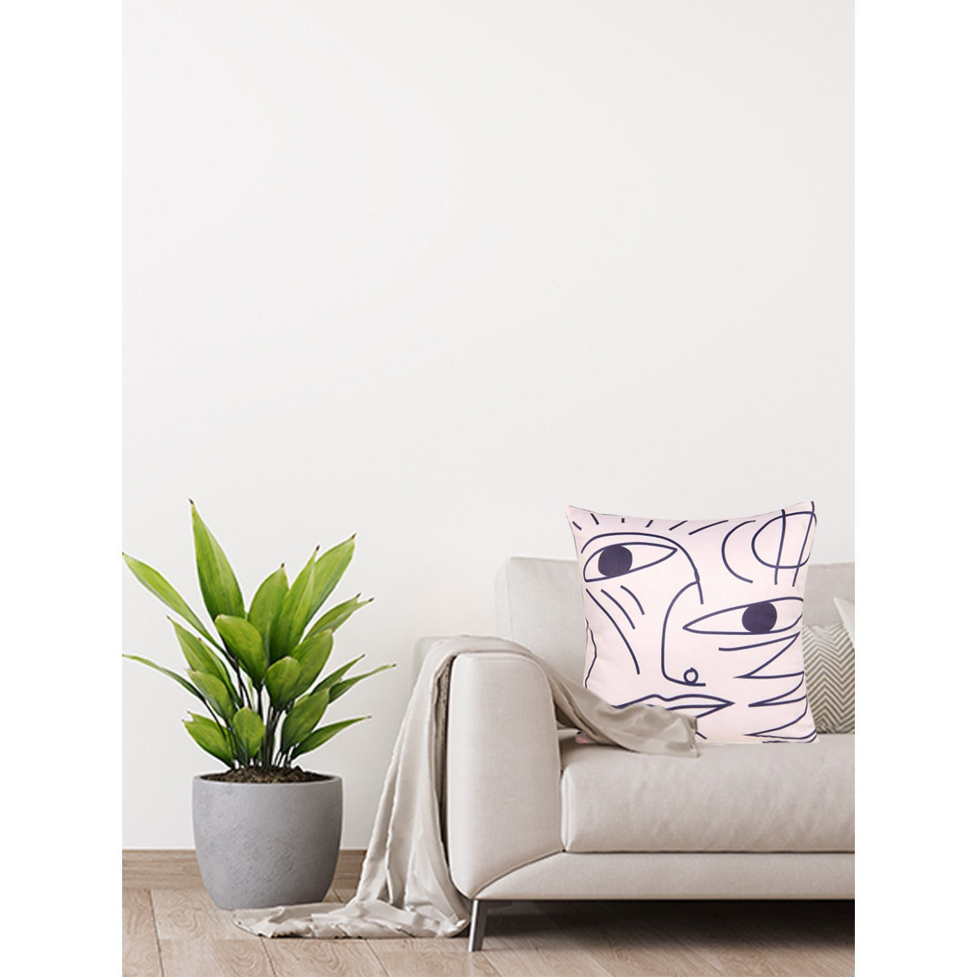 Chic 12x12 Inch Printed Poly Satin Cushion Cover