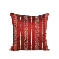 Festive Elegance: 18x18 Inch Maroon Embroidered Cushion Cover