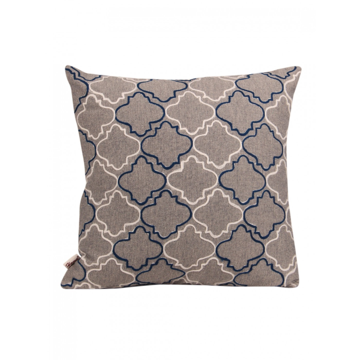 Timeless Threads 16x16 Inch Cotton Cushion Cover with Aari Embroidery