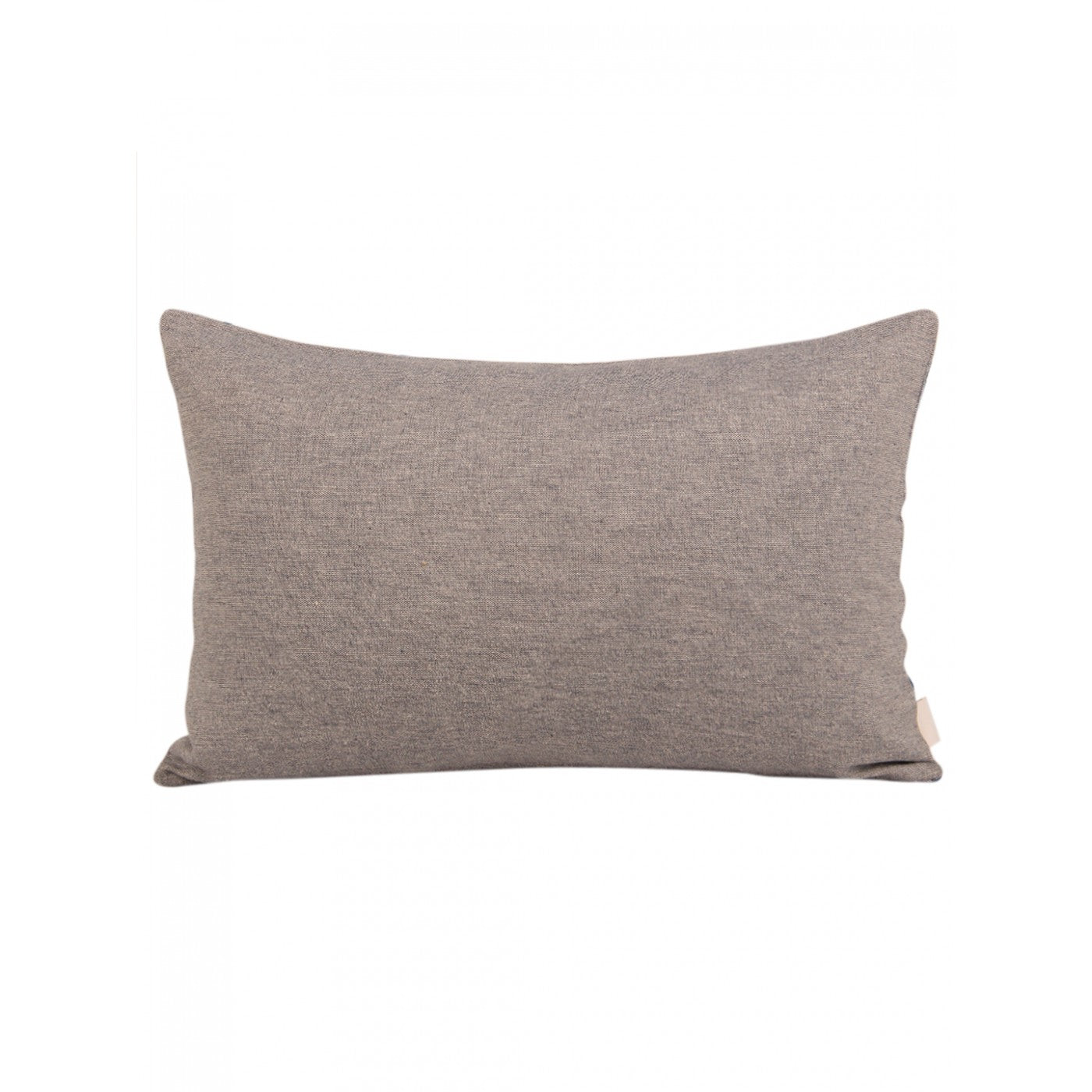 Chambray Elegance 12x18 Inch Cushion Cover Adorned with Aari Embroidery