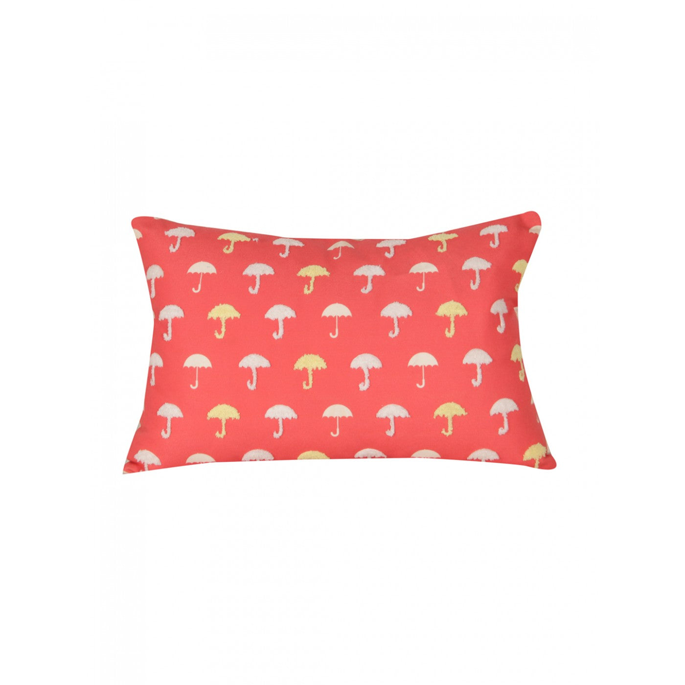 Digital Elegance Umbrella Embroidered Poly Duck Cushion Cover - 12x18 Inch