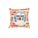 Melodic Harmony: 16x16 Inch Music-Themed Printed & Embroidered Cushion Covers