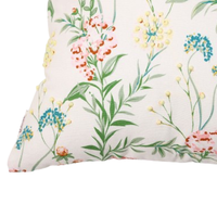 Cotton Floral Printed Hand Knotted 18x18 Inch Cushion Cover