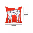 Radiant Red 16x16 Inch Printed Poly Satin Cushion Cover