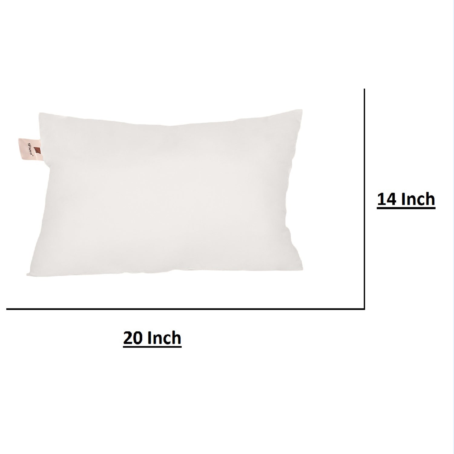 Micro Fiber Cushion Insert Extra Soft, White | 14x20 Inch