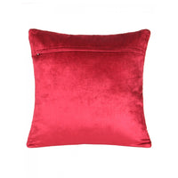 Crimson Elegance 18x18 Inch Plain Velvet Cushion Cover
