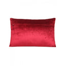 Red Enchantment 12x18 Inch Velvet Embroidered Cushion Cover