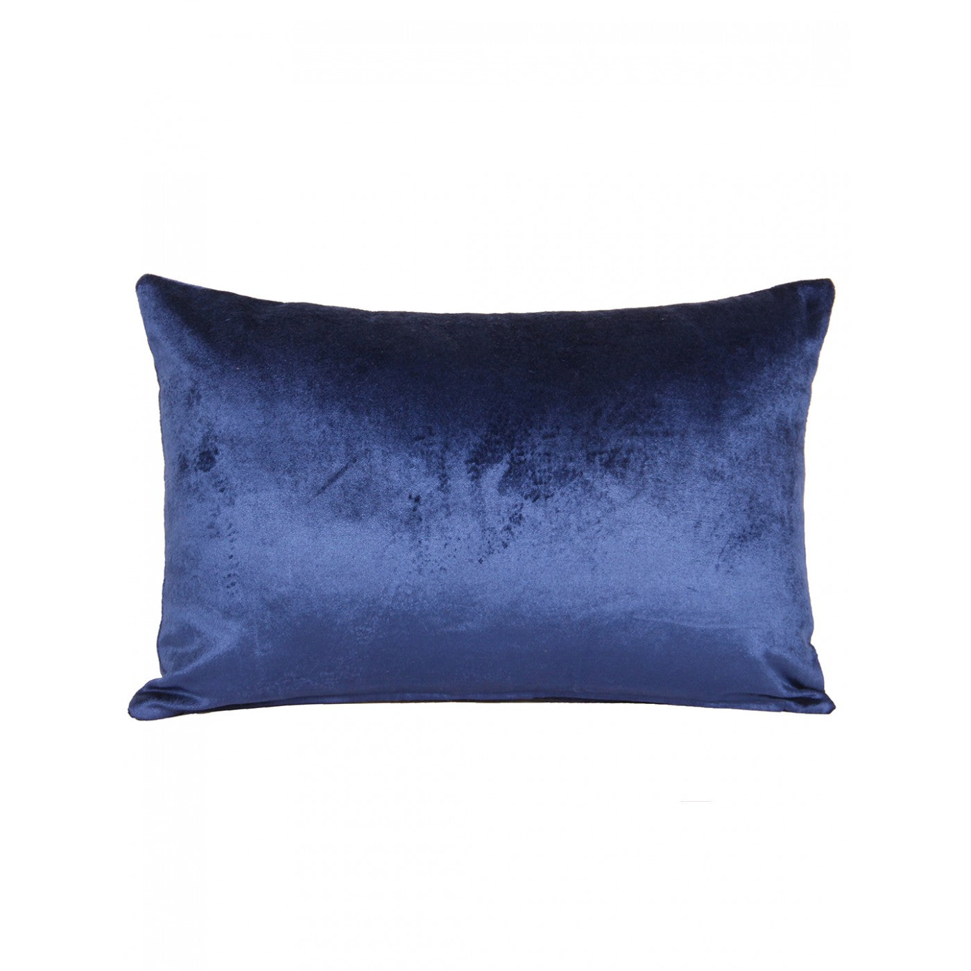 Oceanic Tapestry 12x18 Inch Embroidered Blue Velvet Cushion Cover