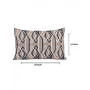 Chambray Elegance 12x18 Inch Cushion Cover Adorned with Aari Embroidery