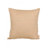 Chambray Charm 16x16 Inch Beige Embroidered Cushion Cover