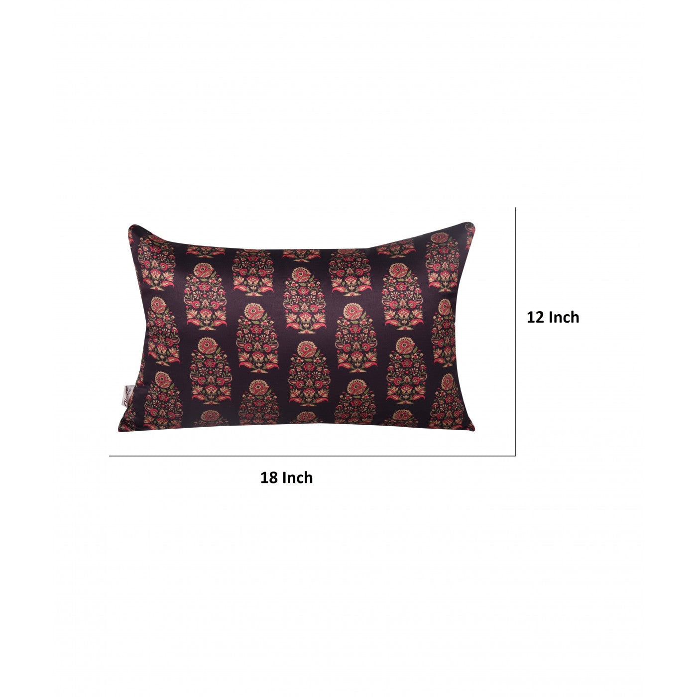 Sleek Elegance: 12x18 Inch Digital Printed Poly Satin Cushion Cover