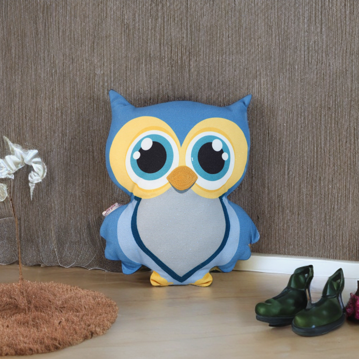 Whimsical Owlet Delight Sivya's Decorative Cute Owl Shaped Cushion